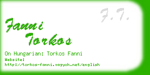 fanni torkos business card